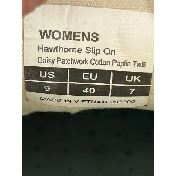 SeaVees Women's Hawthorne Slip On Daisy Patchwork Size 9 Floral Spring - Picture 8 of 9